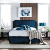 Kaydian Clifton Deep Blue Ocean Ottoman Bed-Better Bed Company