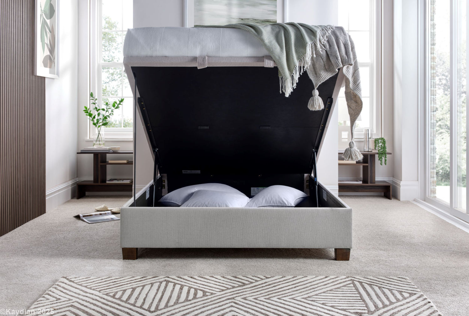 Kaydian Clifton Maskat Clay Ottoman Bed-Better Bed Company