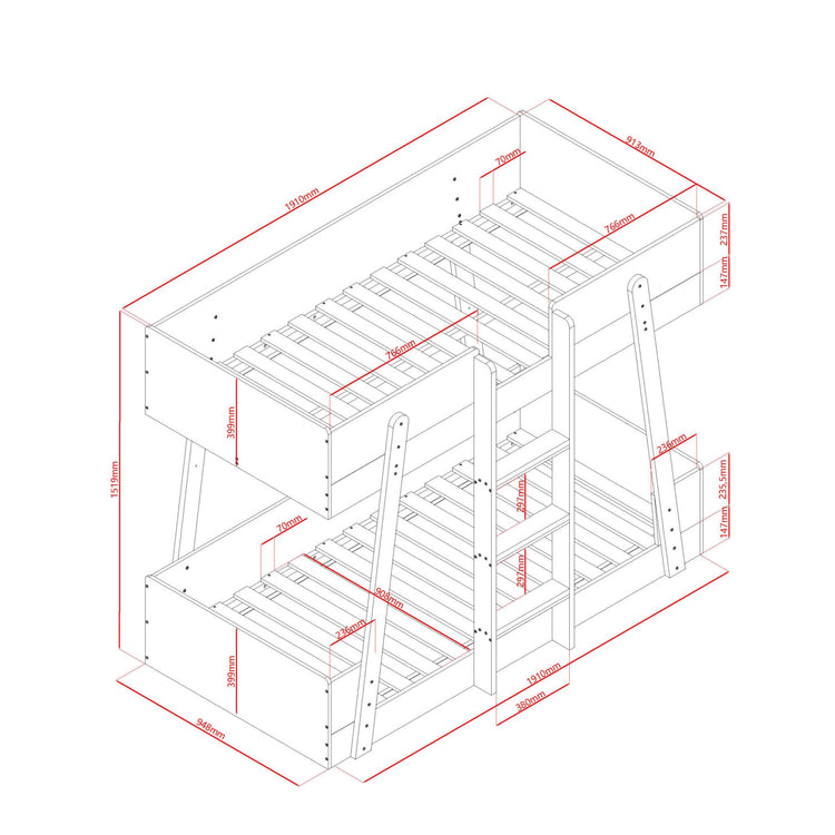 Heartlands Furniture Jerry Bunk Bed-Better Bed Company