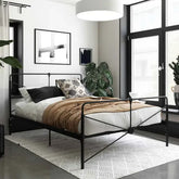 Dorel Leopold Metal Bed Black-Better Bed Company