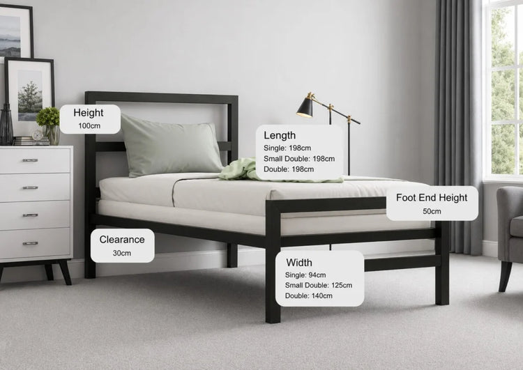 Wholesale Beds Eaton Metal Bed Frame Dimensions-Better Bed Company
