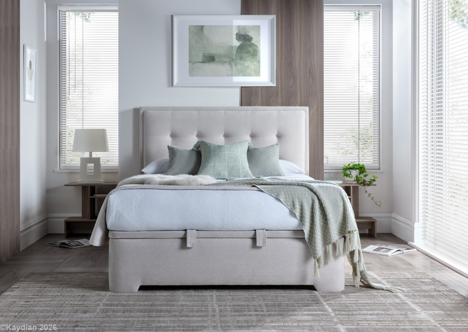 Kaydian Falstone Maskat Clay Ottoman Bed-Better Bed Company