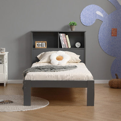 Better Beatriz Bookcase Bed Grey-Better Bed Company