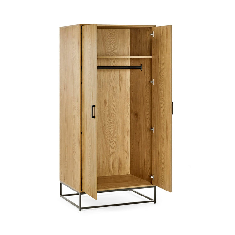 Julian Bowen Harlow 2 Door Wardrobe-Better Bed Company
