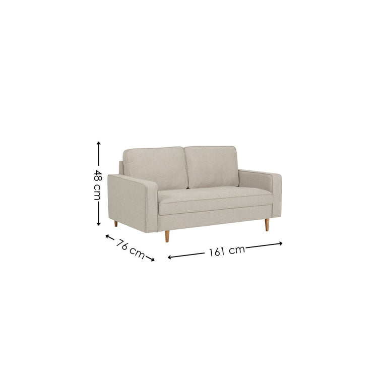 Julian Bowen Henrietta 3 Seater Sofa-Beige-Better Bed Company