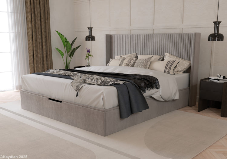 Kaydian Hartley ottoman bed-Grey-Better Bed Company