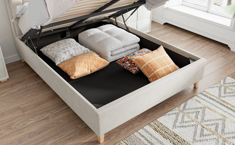 Bedmaster Rhodes Ottoman Bed Stone Inside-Better Bed Company