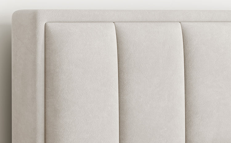Bedmaster Rhodes Ottoman Bed Stone Fabric-Better Bed Company