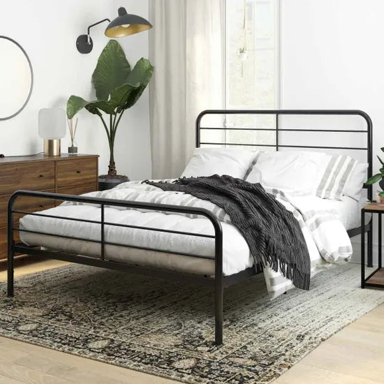 Dorel Millie Metal Bed King Black-Better Bed Company