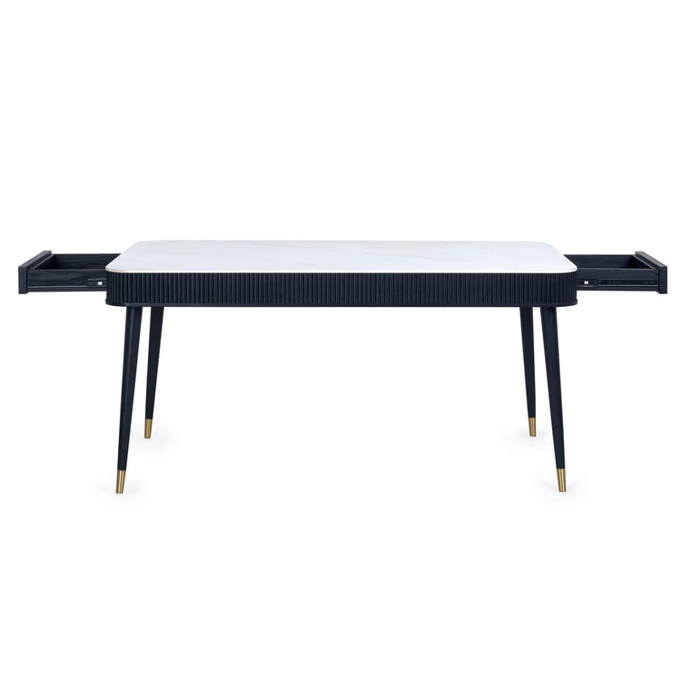 Julian Bowen Louis Dining Table With Drawers From Other Side-Better Bed Company