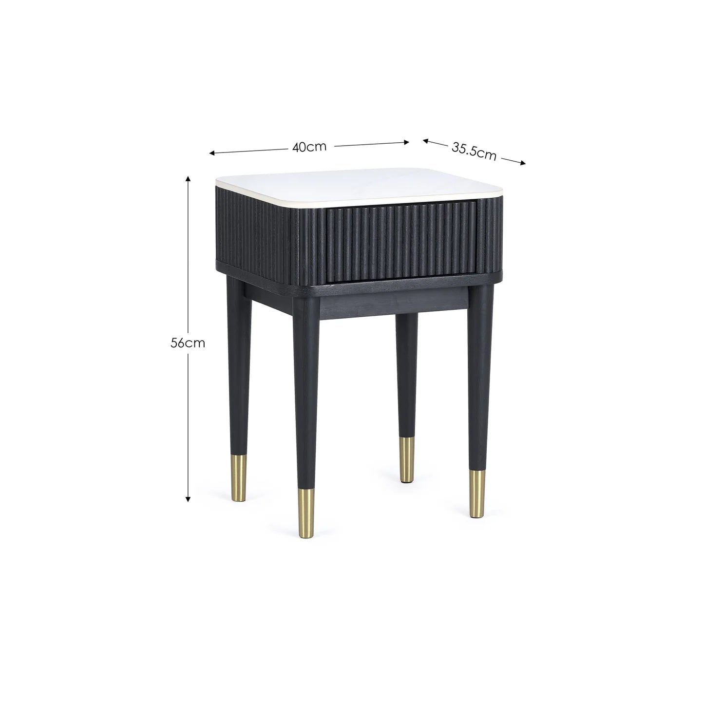Julian Bowen Louis Lamp Table With Drawer Size-Better Bed Company