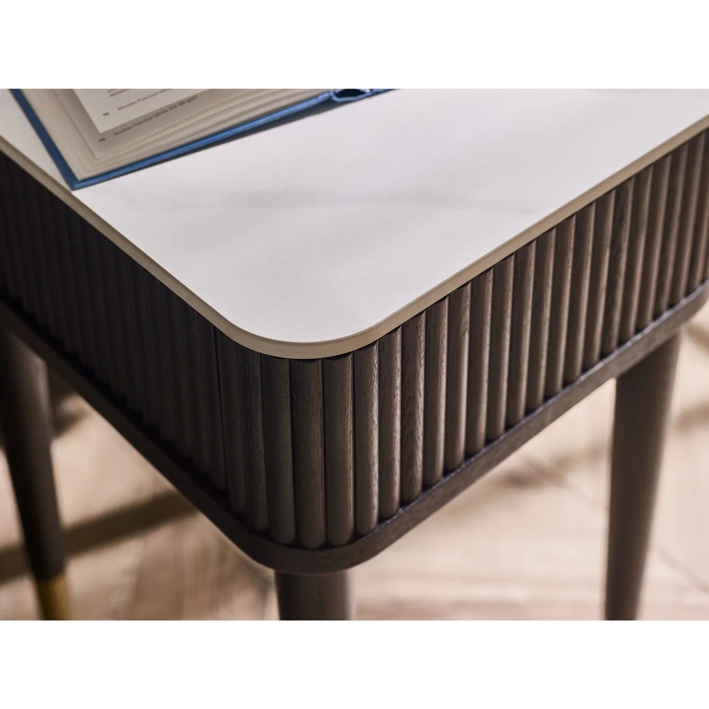 Julian Bowen Louis Lamp Table With Drawer Top Close Up-Better Bed Company