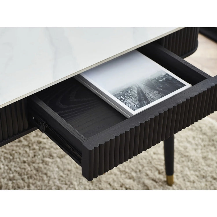 Julian Bowen Louis Coffee Table With 2 Drawers Inside Drawer-Better Bed Company