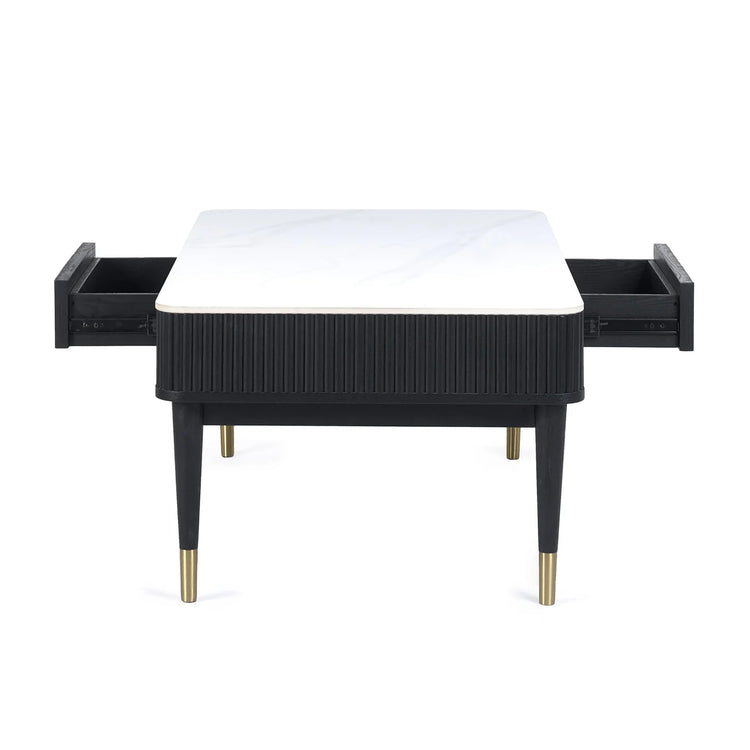 Julian Bowen Louis Coffee Table With 2 Drawers From Side-Better Bed Company