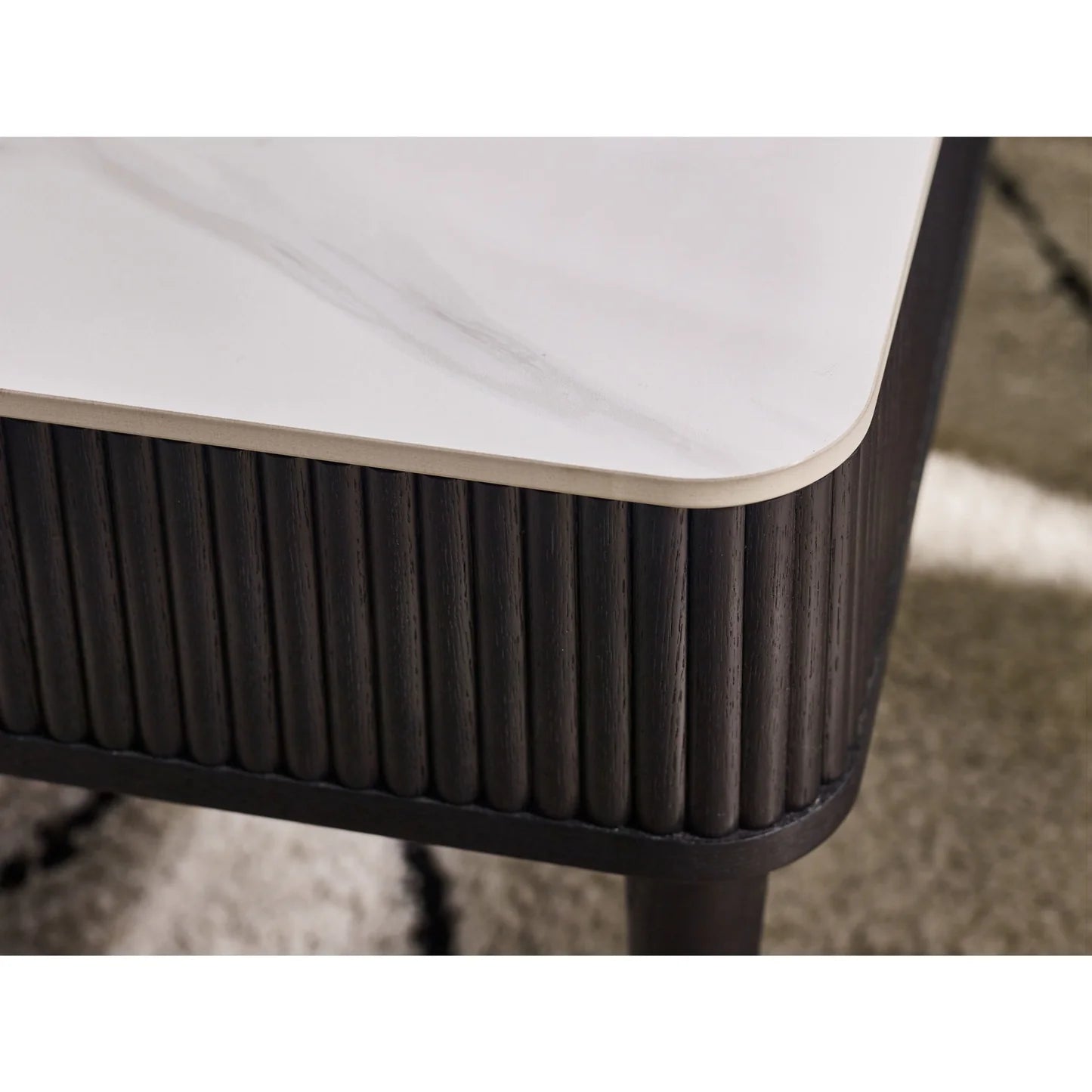 Julian Bowen Louis Coffee Table With 2 Drawers Flute Detail-Better Bed Company