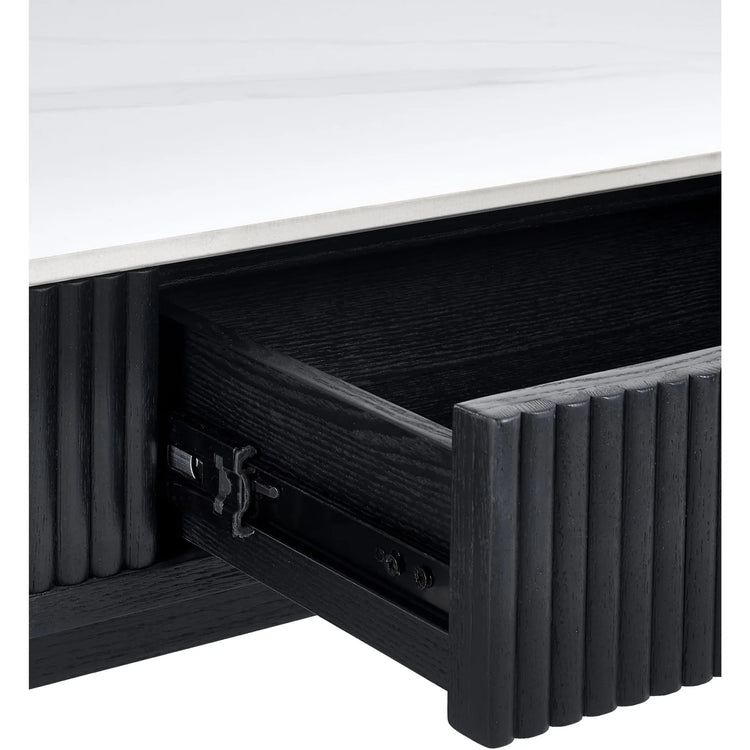 Julian Bowen Louis Coffee Table With 2 Drawers Runner Detail-Better Bed Company