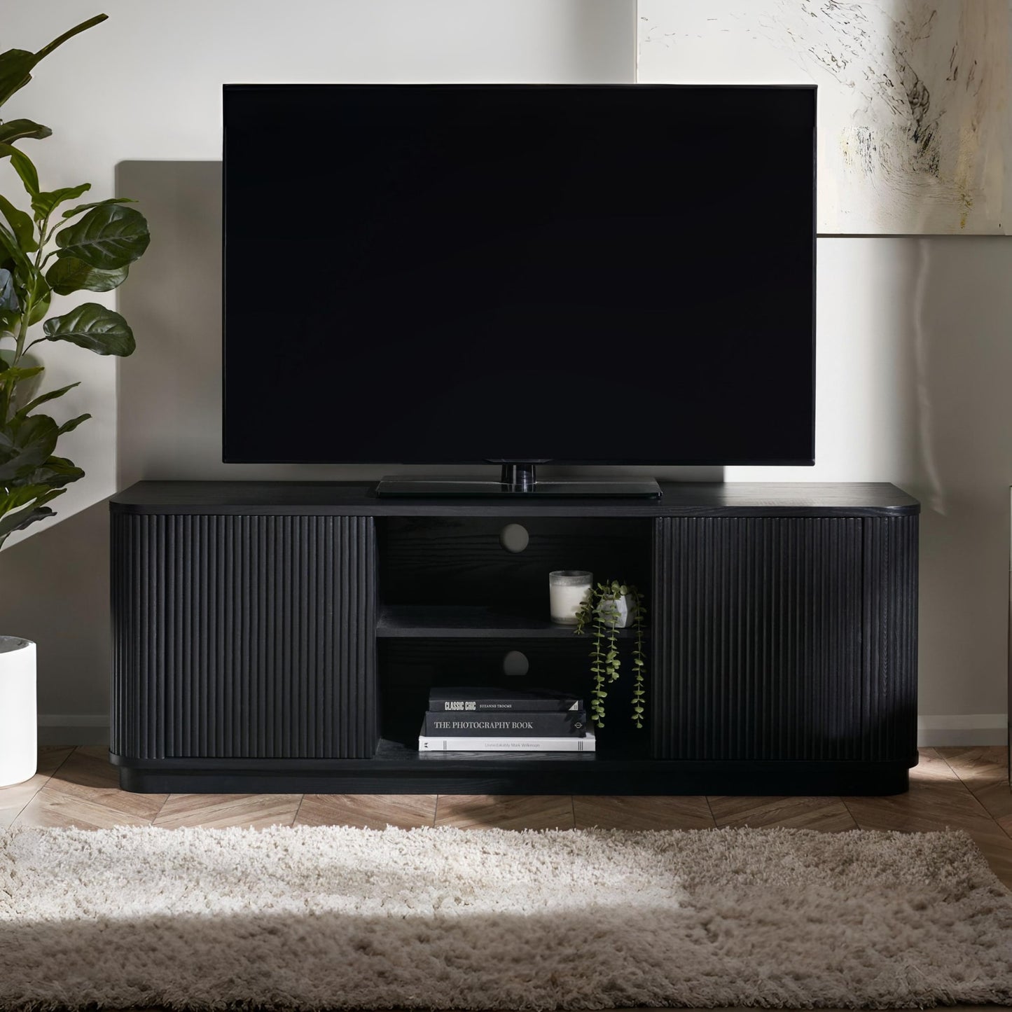 Julian Bowen Louis Tv Unit-Black-Better Bed Company