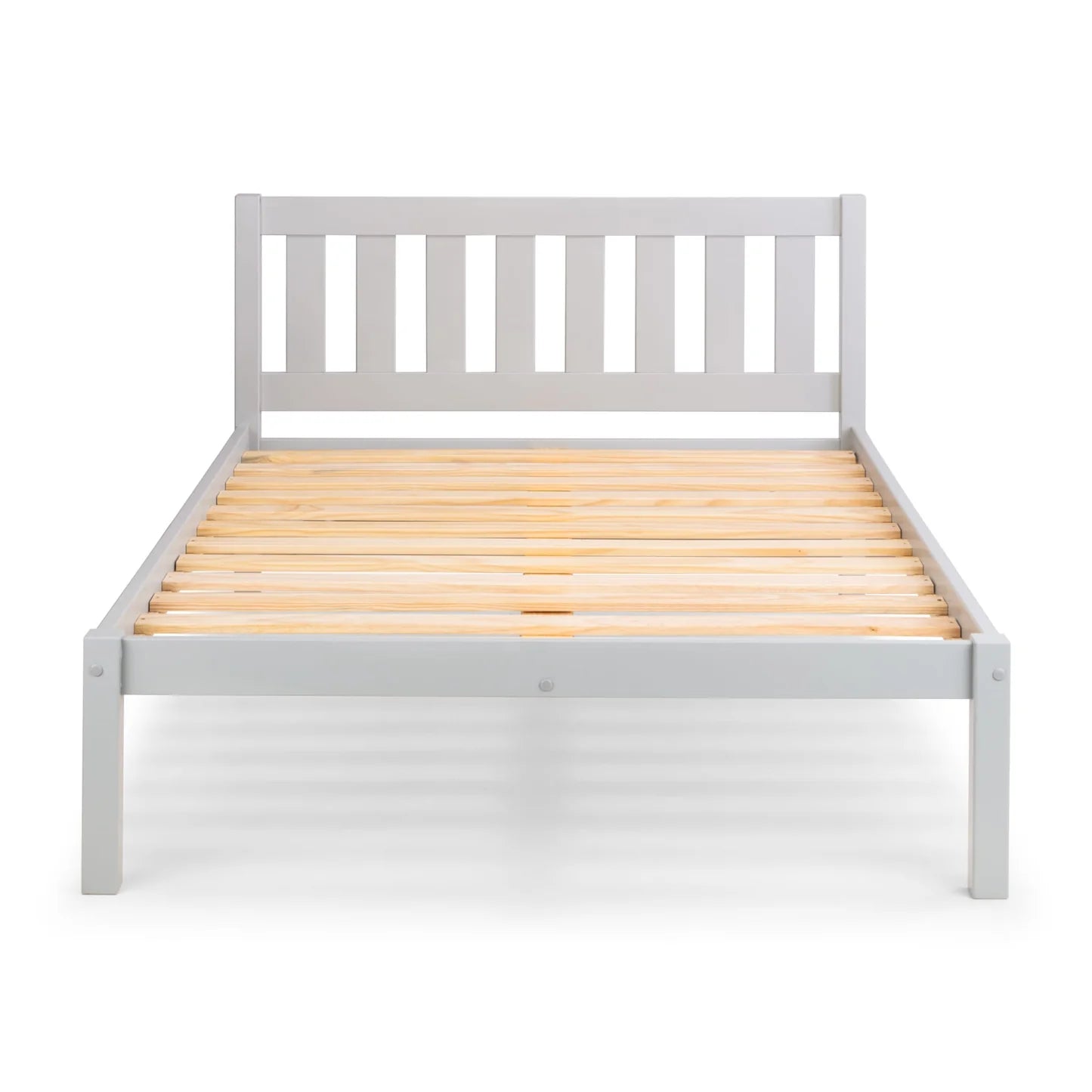 Julian Bowen Luna Bed Grey Double Slats On Show-Better Bed Company