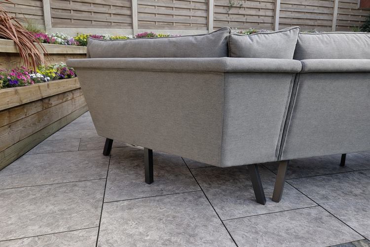 Signature Weave Luna L shape fabric sofa with Gas Fire Pit Table-Better Bed Company