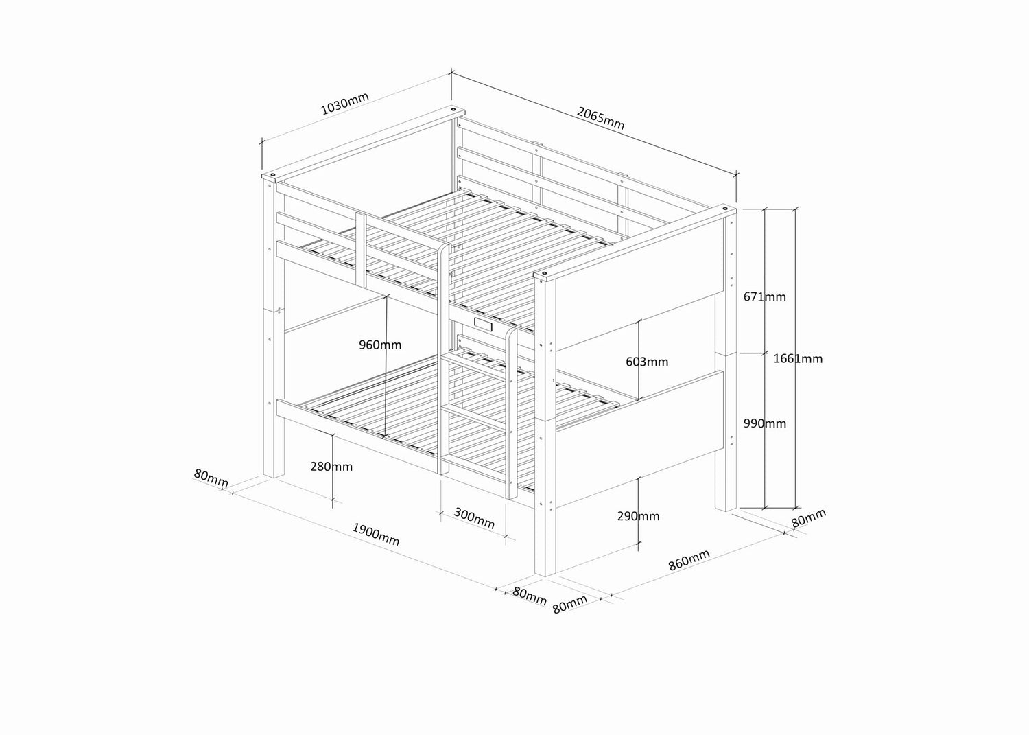 Lolly Wooden Bunk Bed-Better Bed Company