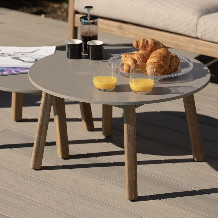 Maze Martinique 2 Seat Lounge Set Nesting Tables Close Up-Better Bed Company