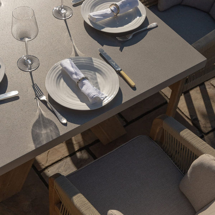 Maze Martinique 8 Seat Rectangular Dining Set Table From Above-Better Bed Company