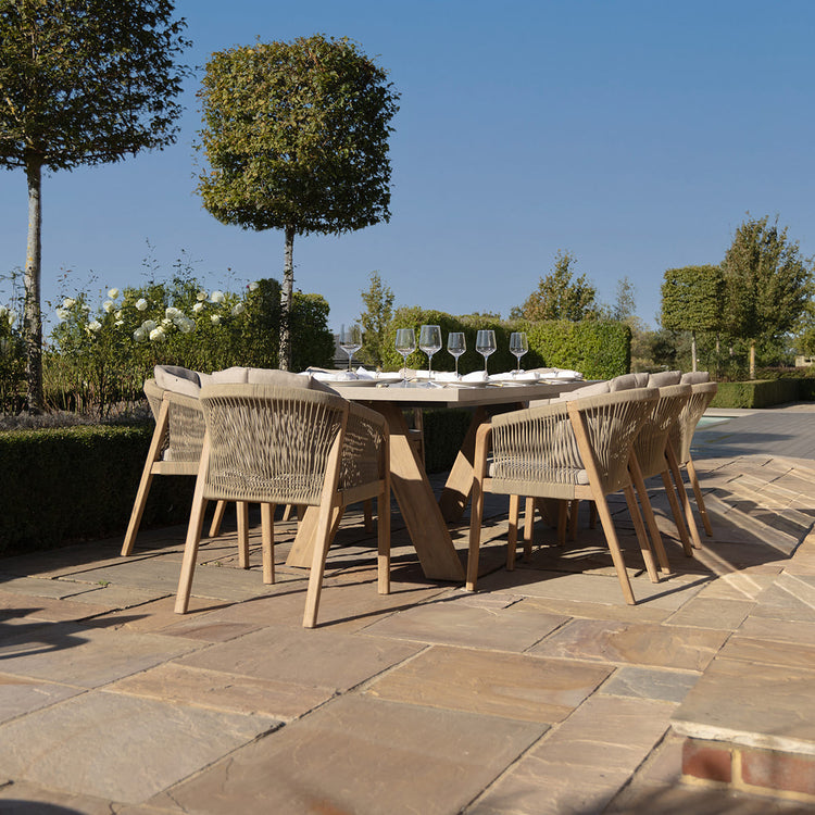 Maze Martinique 8 Seat Rectangular Dining Set From Low Down-Better Bed Company