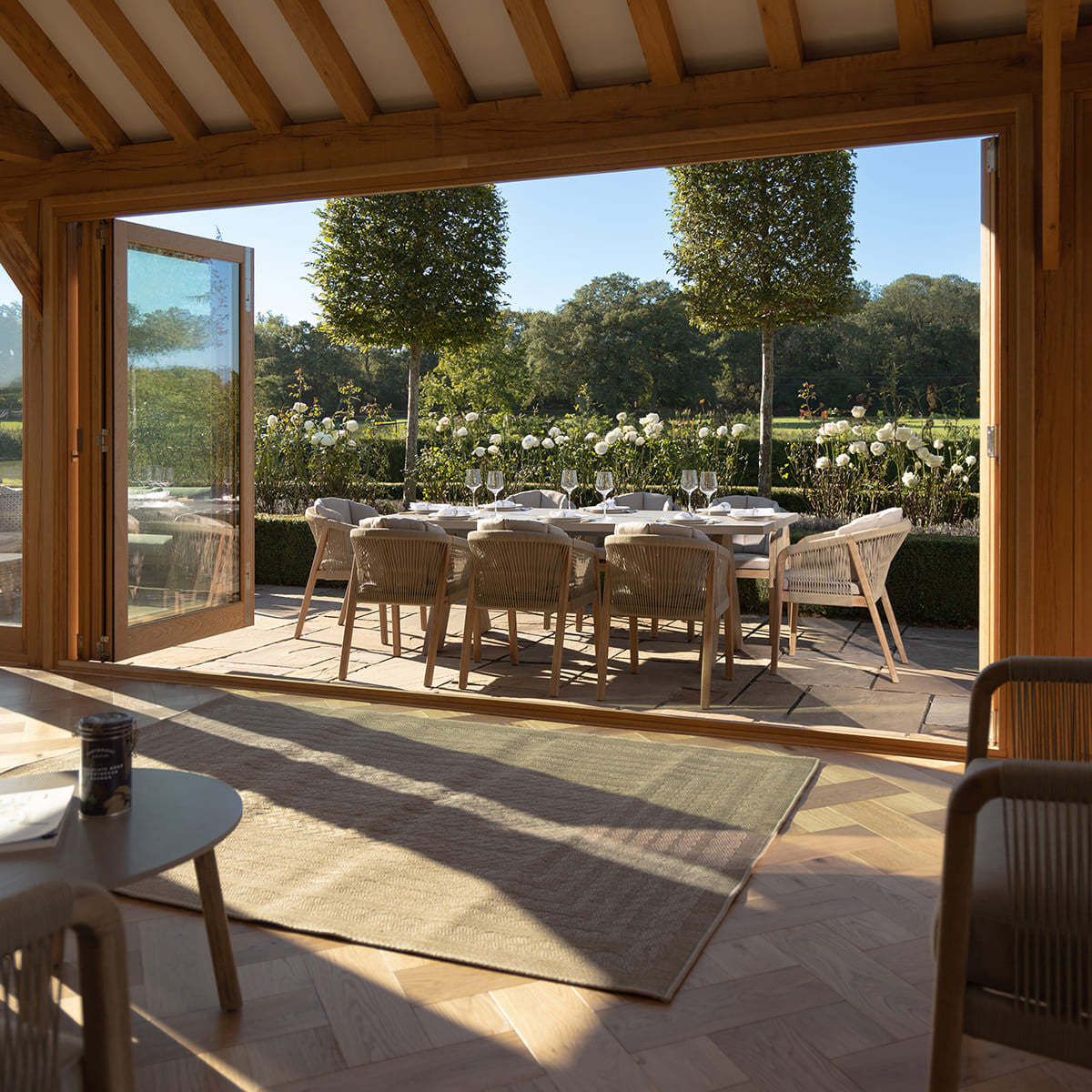 Maze Martinique 8 Seat Rectangular Dining Set Far Away From Indoors-Better Bed Company