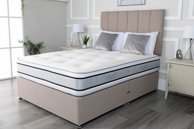 Myer Adams Memory Pocket Silk Divan Bed From Top-Better Bed Company