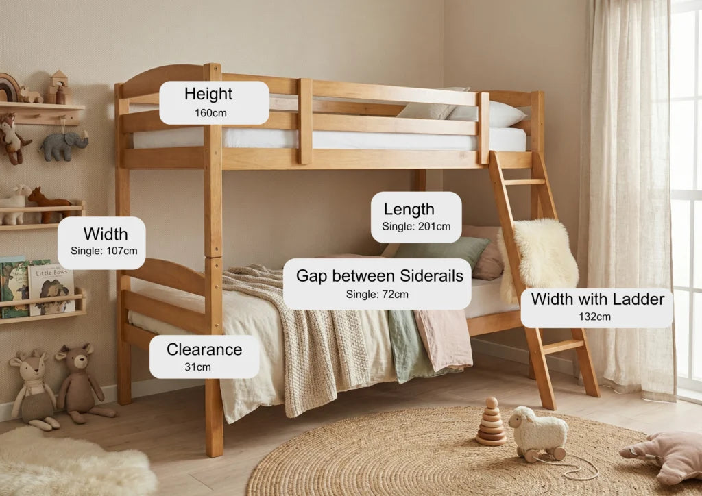 Wholesale Beds Moderna Bunk Bed Dimensions-Better Bed Company