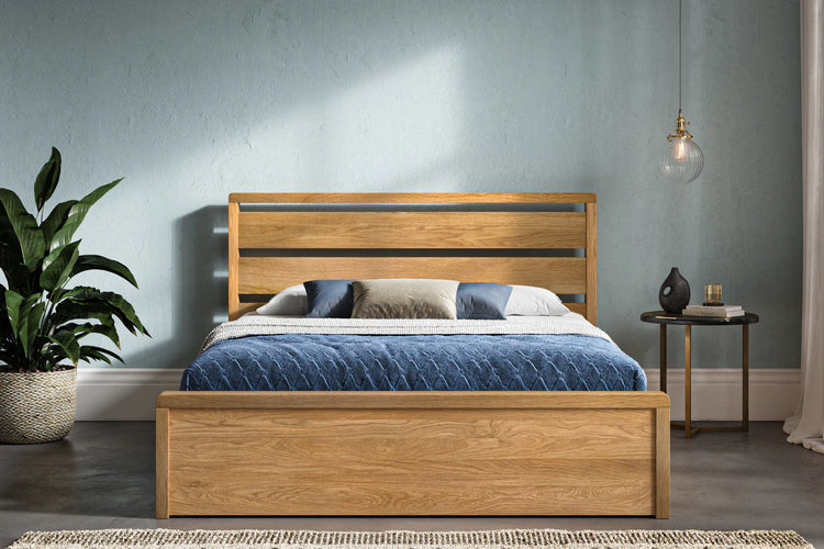 Nottinghamshire Solid Oak Ottoman Bed-Better Bed Company