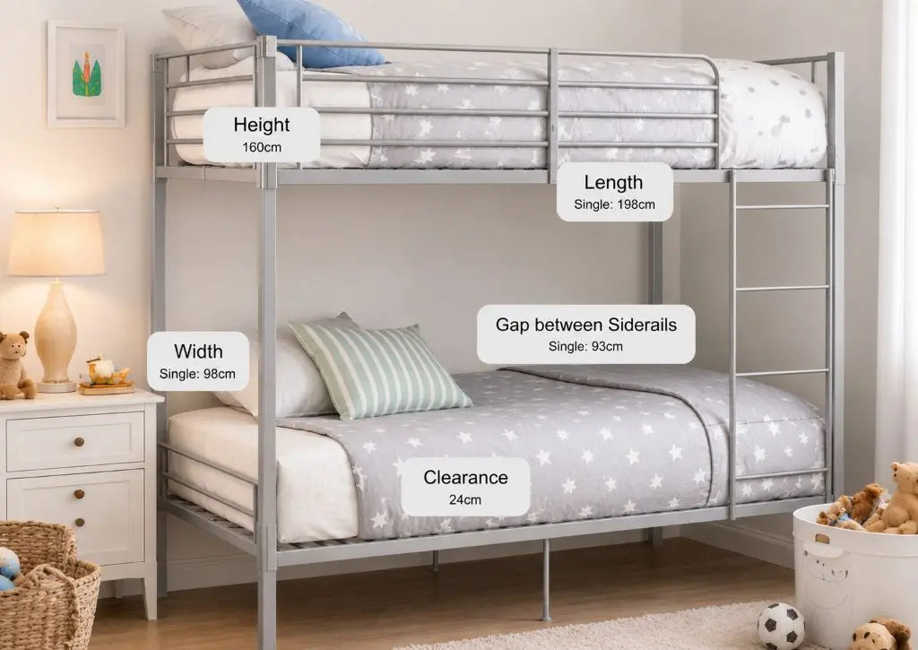 Wholesale Beds No Bolt Split Metal Bunk Bed Size-Better Bed Company