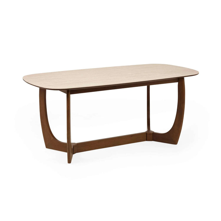 Julian Bowen Portland Rectangular Dining Table From Side And Front-Better Bed Company