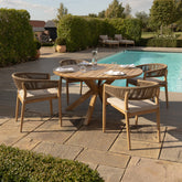 Maze Porto 4 Seat Round Dining Set-Better Bed Company