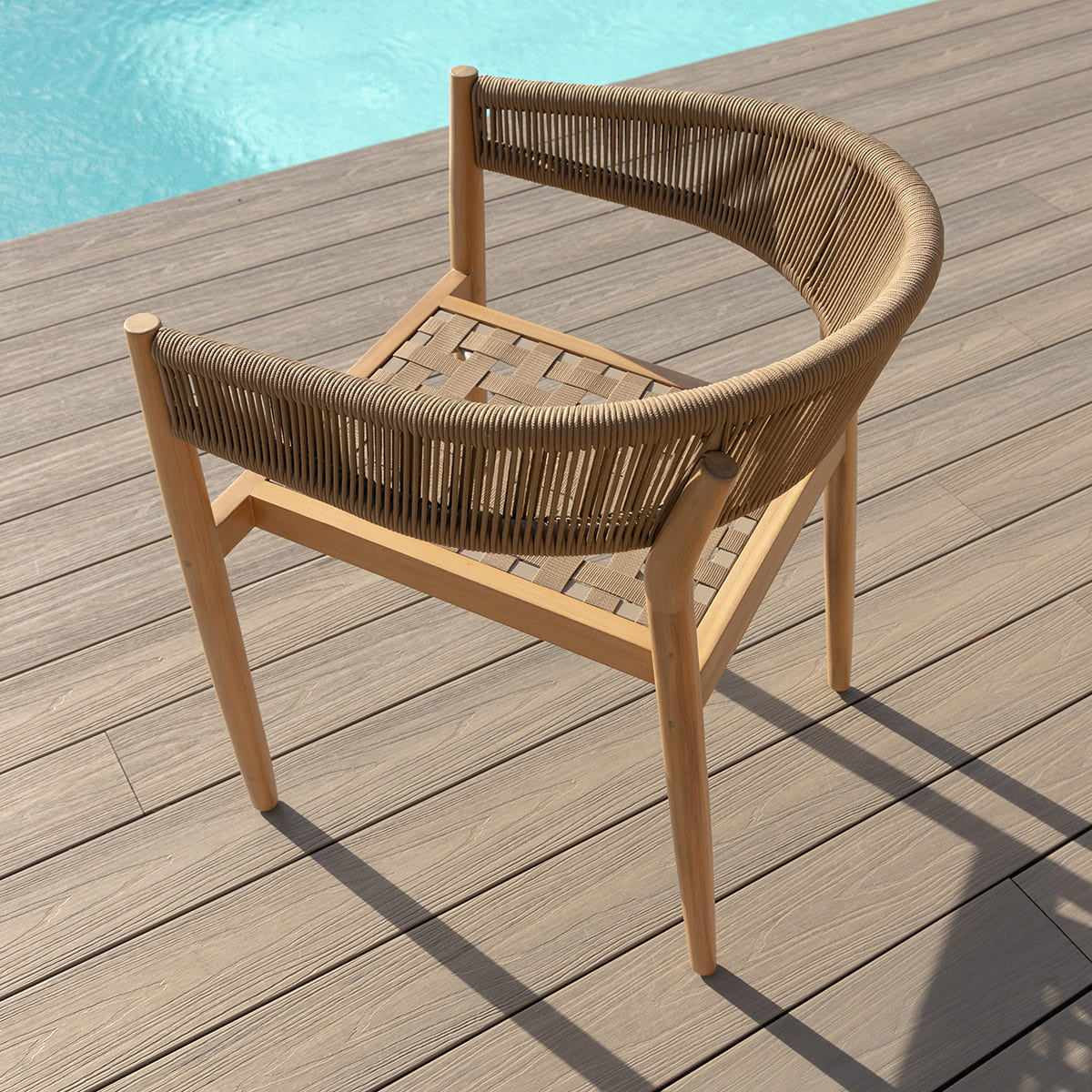 Maze Porto 8 Seat Rectangular Dining Set Chair Back Close up-Better Bed Company