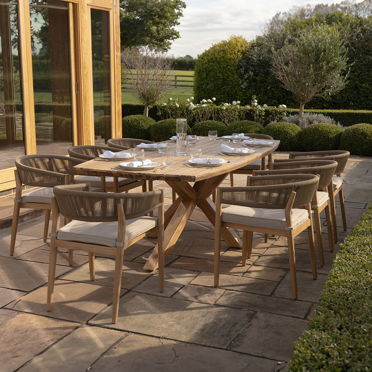 Maze Porto 8 Seat Rectangular Dining Set From Low-Better Bed Company