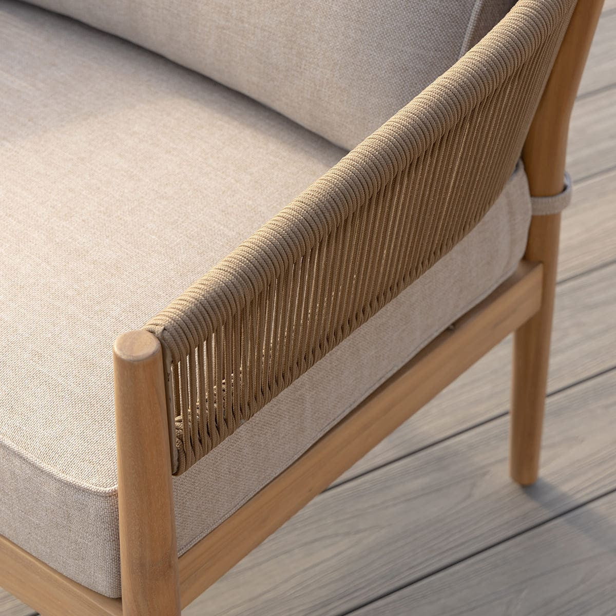 Maze Porto Lounge Set Rope Weave Close up-Better Bed Company