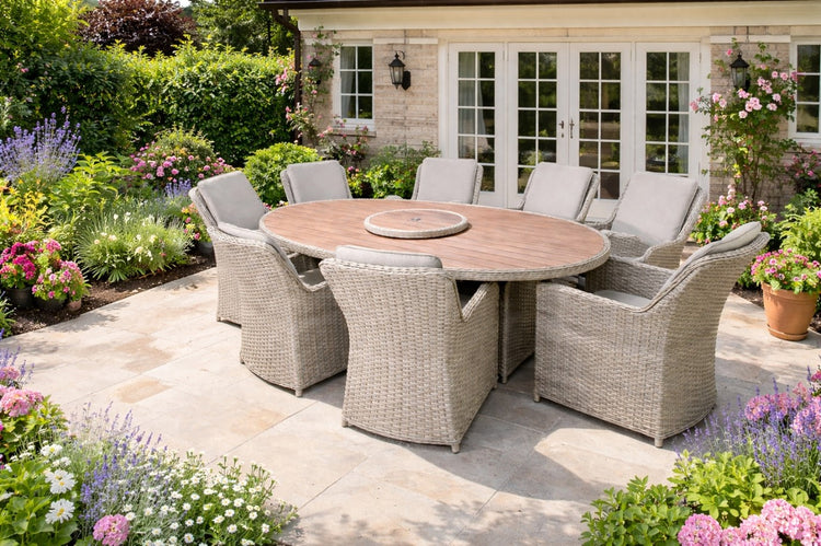 Signature Weave Northwood 8 Seat Oval Dining Table-Better Bed Company
