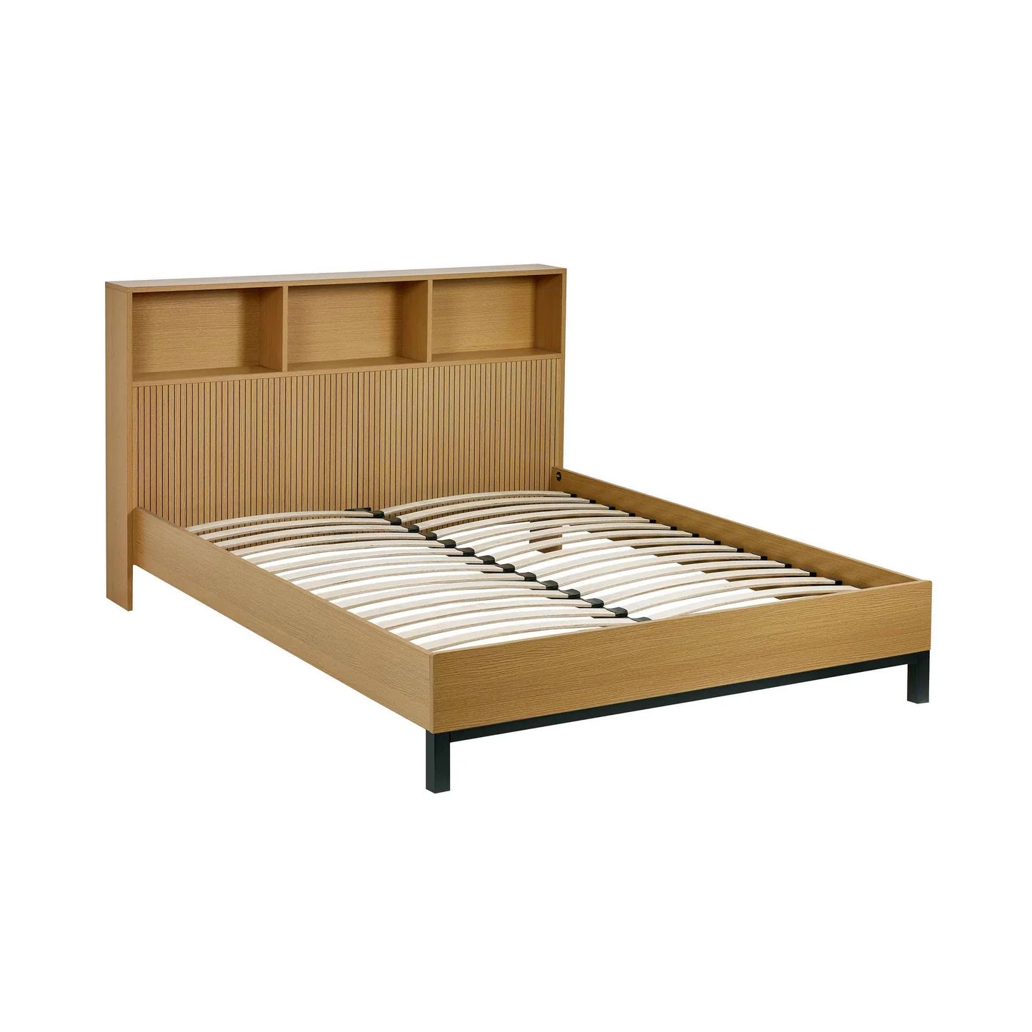 Julian Bowen Sia Bookcase Headboard Bed From Front-Better Bed Company