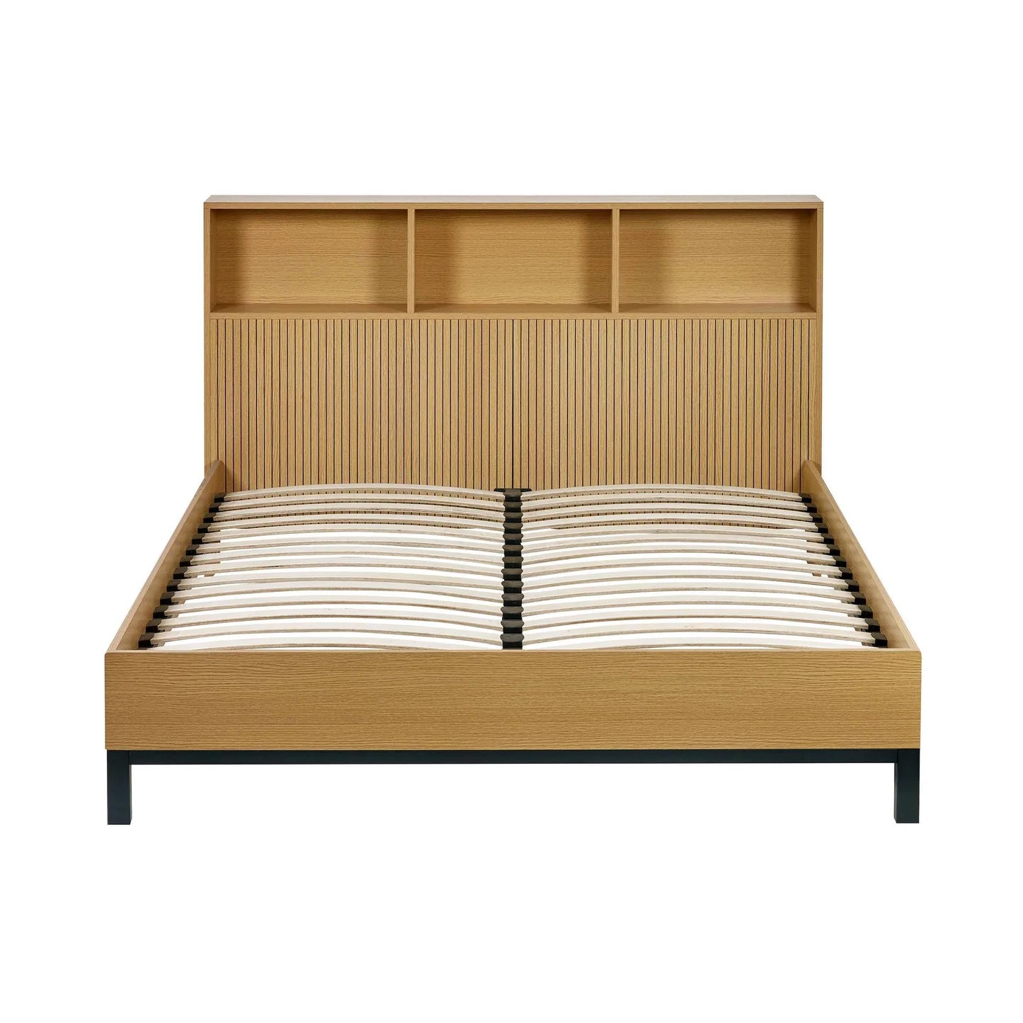 Julian Bowen Sia Bookcase Headboard Bed Slats On Show-Better Bed Company
