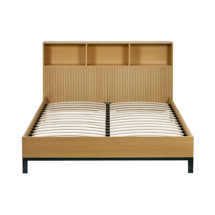 Julian Bowen Sia Bookcase Headboard Bed Slats On Show-Better Bed Company