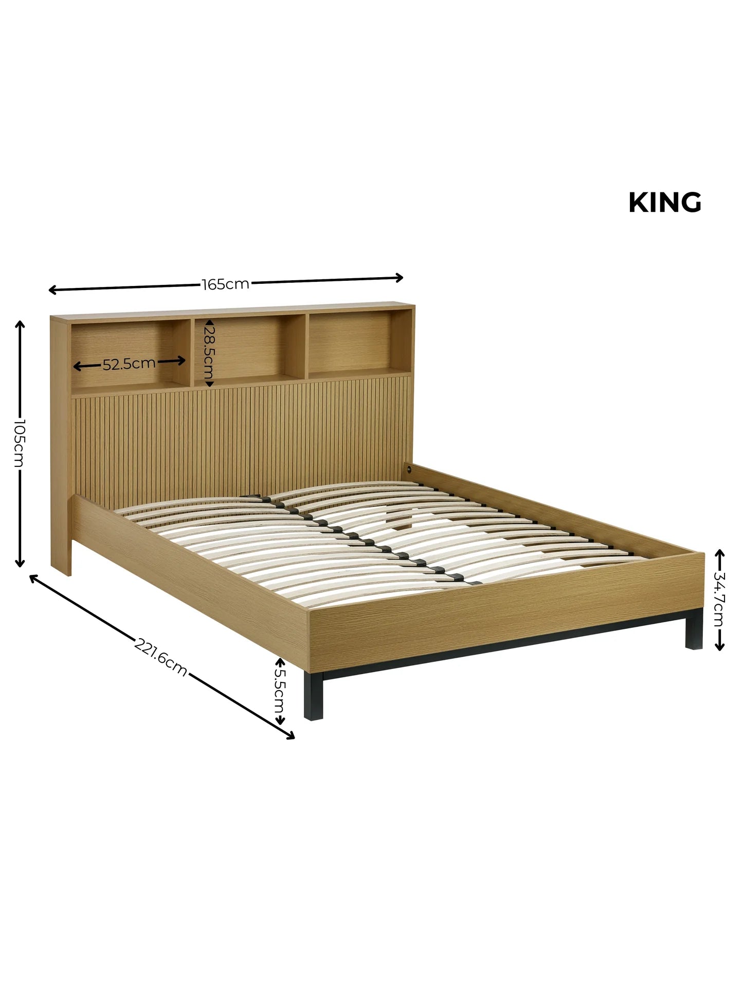 Julian Bowen Sia Bookcase Headboard Bed King Sizes-Better Bed Company