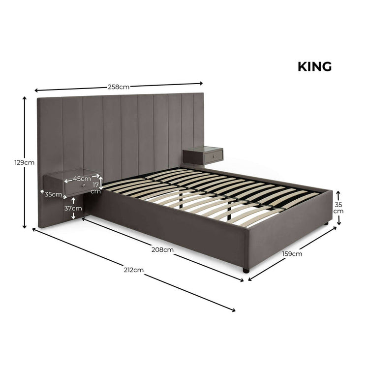 Julian Bowen Sloan Bed Frame with Built-In Side Tables-Better Bed Company