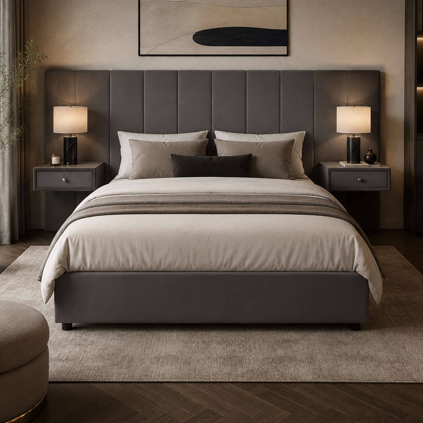 Julian Bowen Sloan Bed Frame with Built-In Side Tables-Better Bed Company