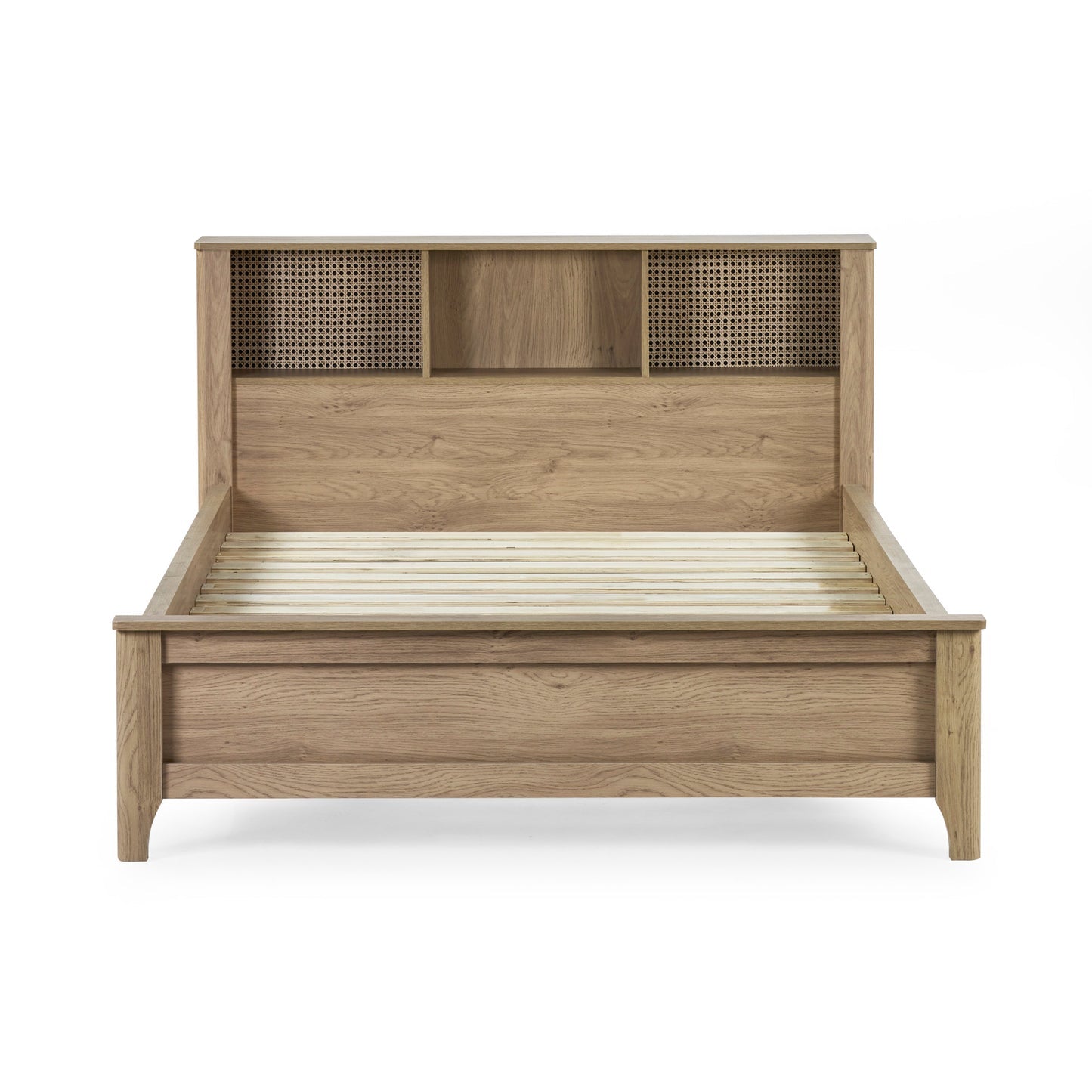 Julian Bowen Sydney Rattan Bookcase Bed Frame-Better Bed Company