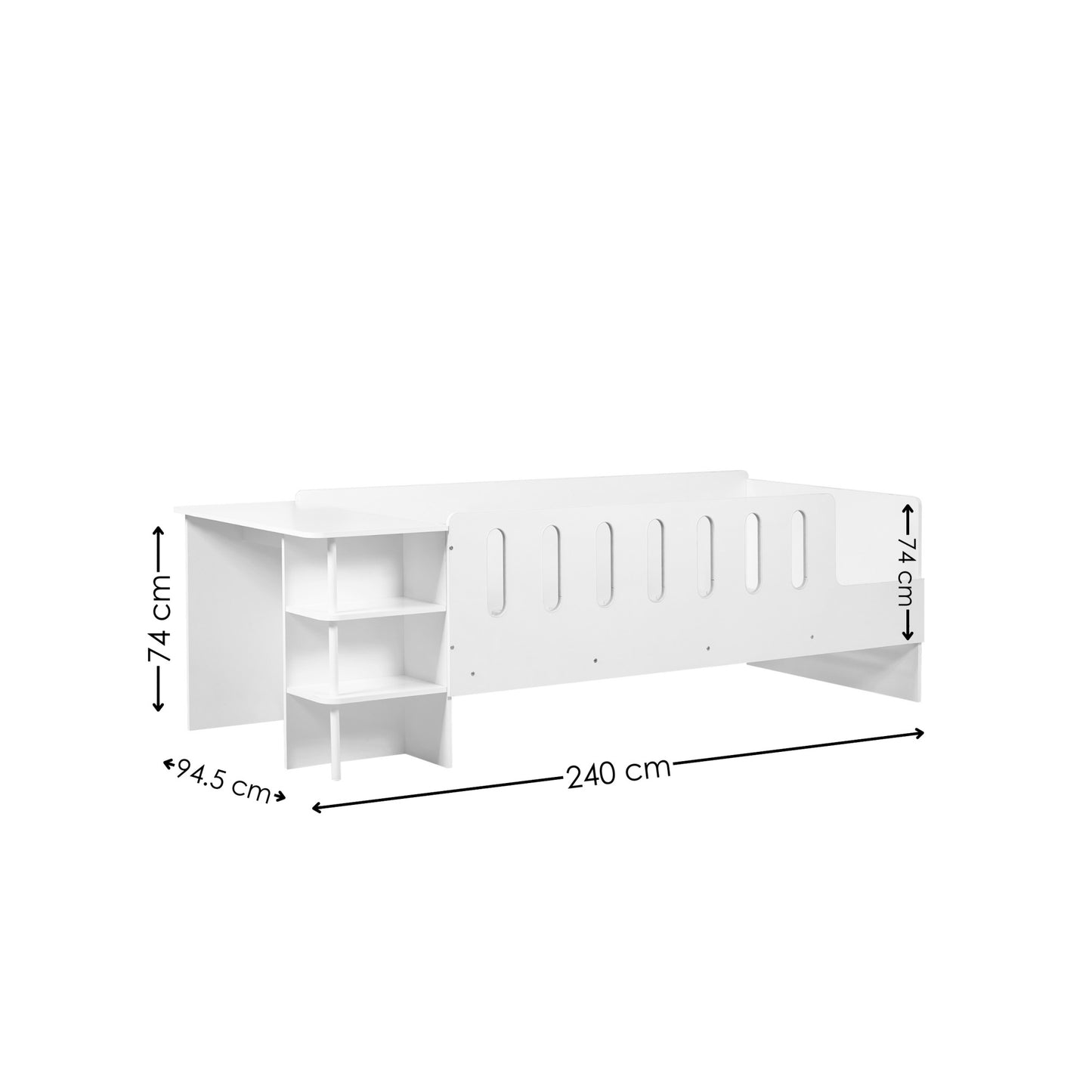 Julian Bowen Vision Low Sleeper With Desk-Better Bed Company