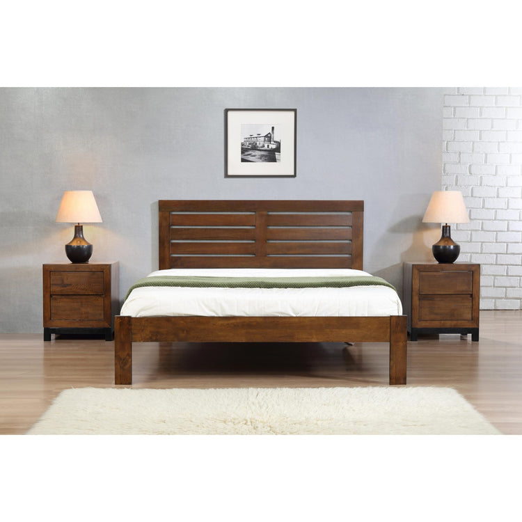 Heartlands Furniture Vulcan Bed Rustic Oak-King Size Bed-Better Bed Company