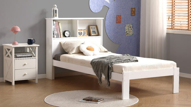 Better Beatriz Bookcase Bed White-Better Bed Company