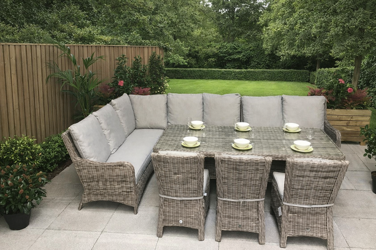 Signature Weave Alexandra Large Corner Dining Set-Better Bed Company