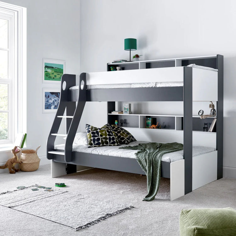 Bedmaster Oliver Triple Sleeper Bunk Bed Grey-Better Bed Company